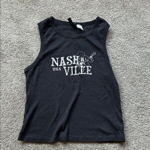 H&M Divided Charcoal Tank Top